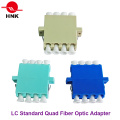 Adaptador estándar de fibra óptica de plástico LC Quad